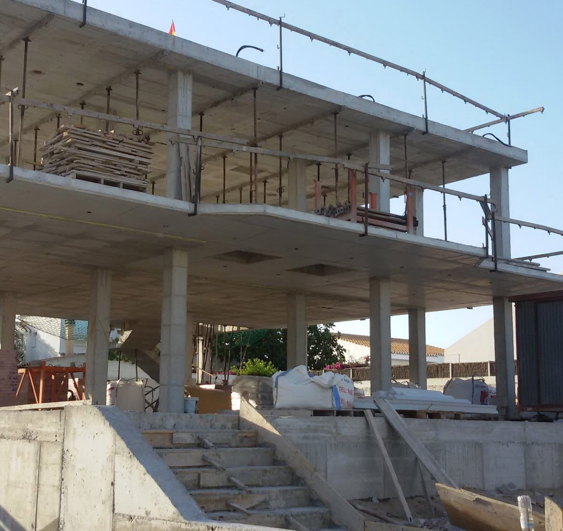 Estructura de hormigón de una vivienda